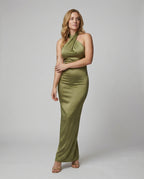 Damen Elegantes Abendkleid mit asymmetrischem Halterneck und figurformendem Schnitt R&B