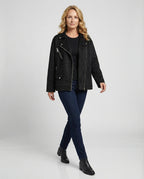 Braune Lederjacke Damen Velours