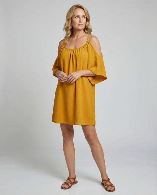 Damen Sommerkleid schulterfrei luftig