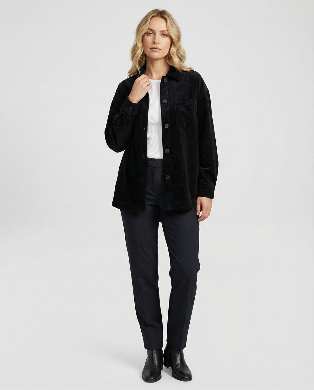 Übergangsjacke Damen elegant als Overshirt-Jacke