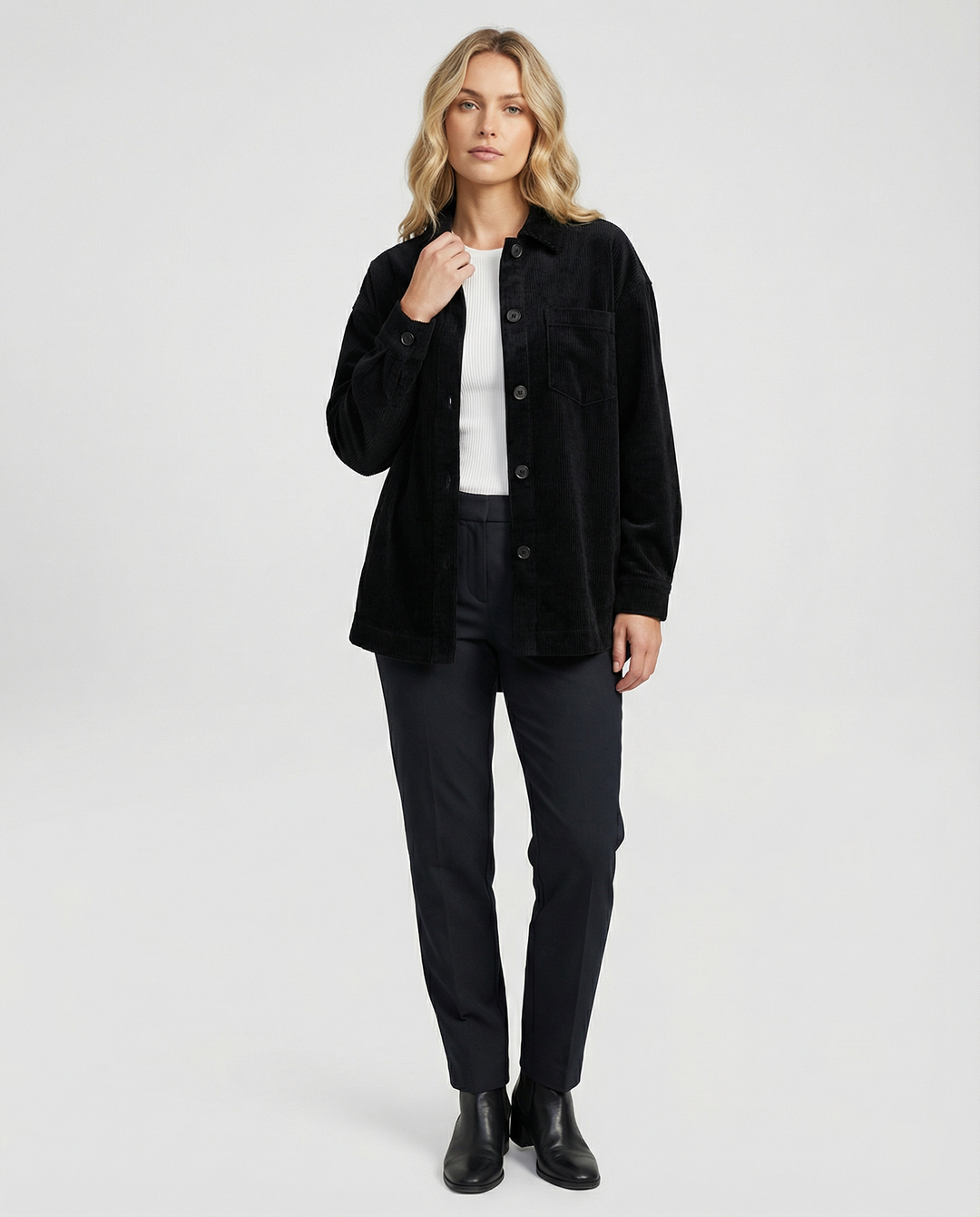 Übergangsjacke Damen elegant als Overshirt-Jacke