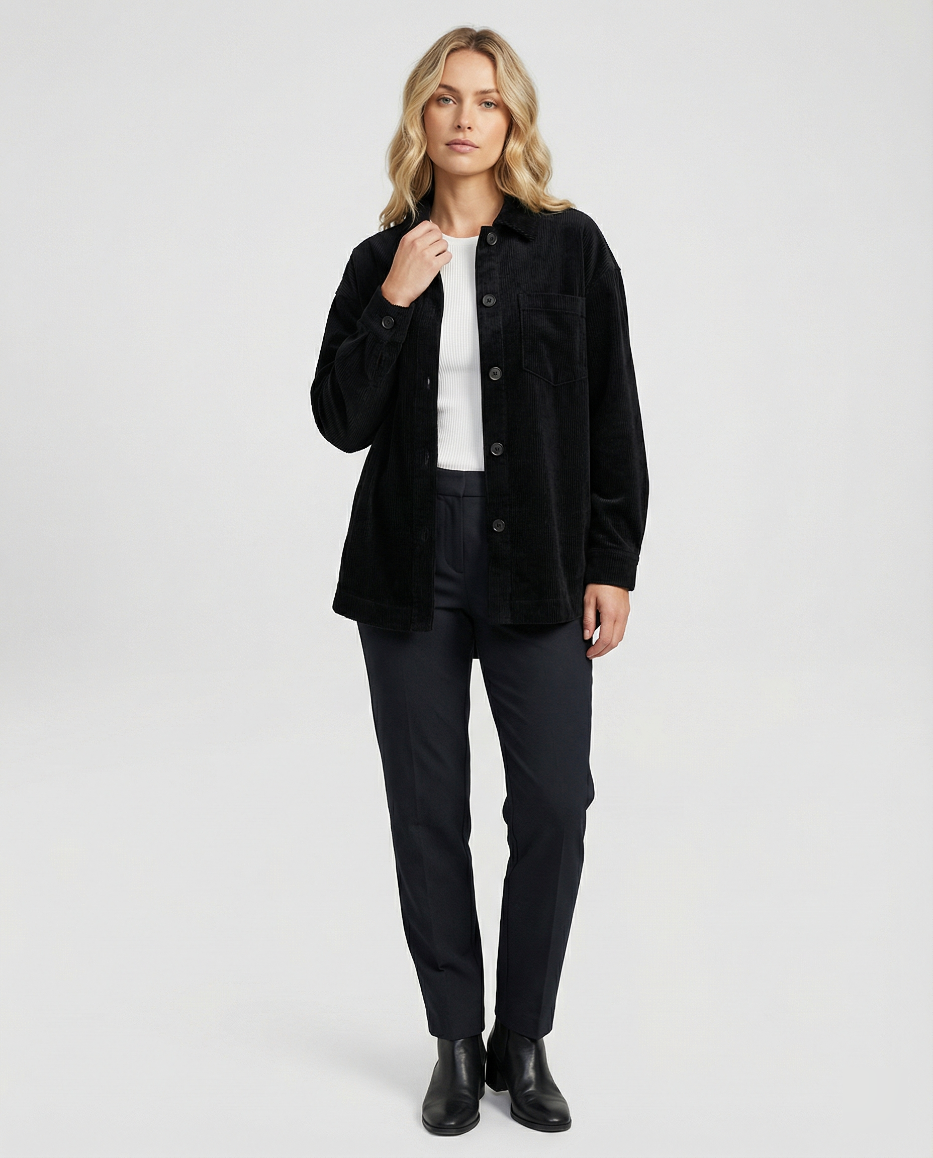 Übergangsjacke Damen elegant als Overshirt-Jacke