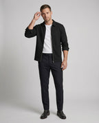 Herren Eleganter Langarmshirt mit strukturierter Oberflächenbeschaffenheit und hochwertigem Reißverschluss R&B