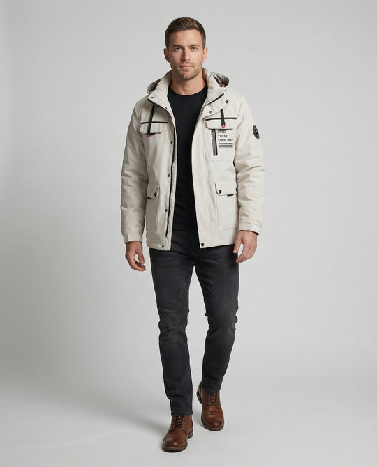 Herren Bikerjacke Leder Velours