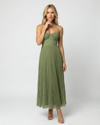 R&B | Midi Ärmellos Kleid Mit Gefälteltem Tüll-Bustier