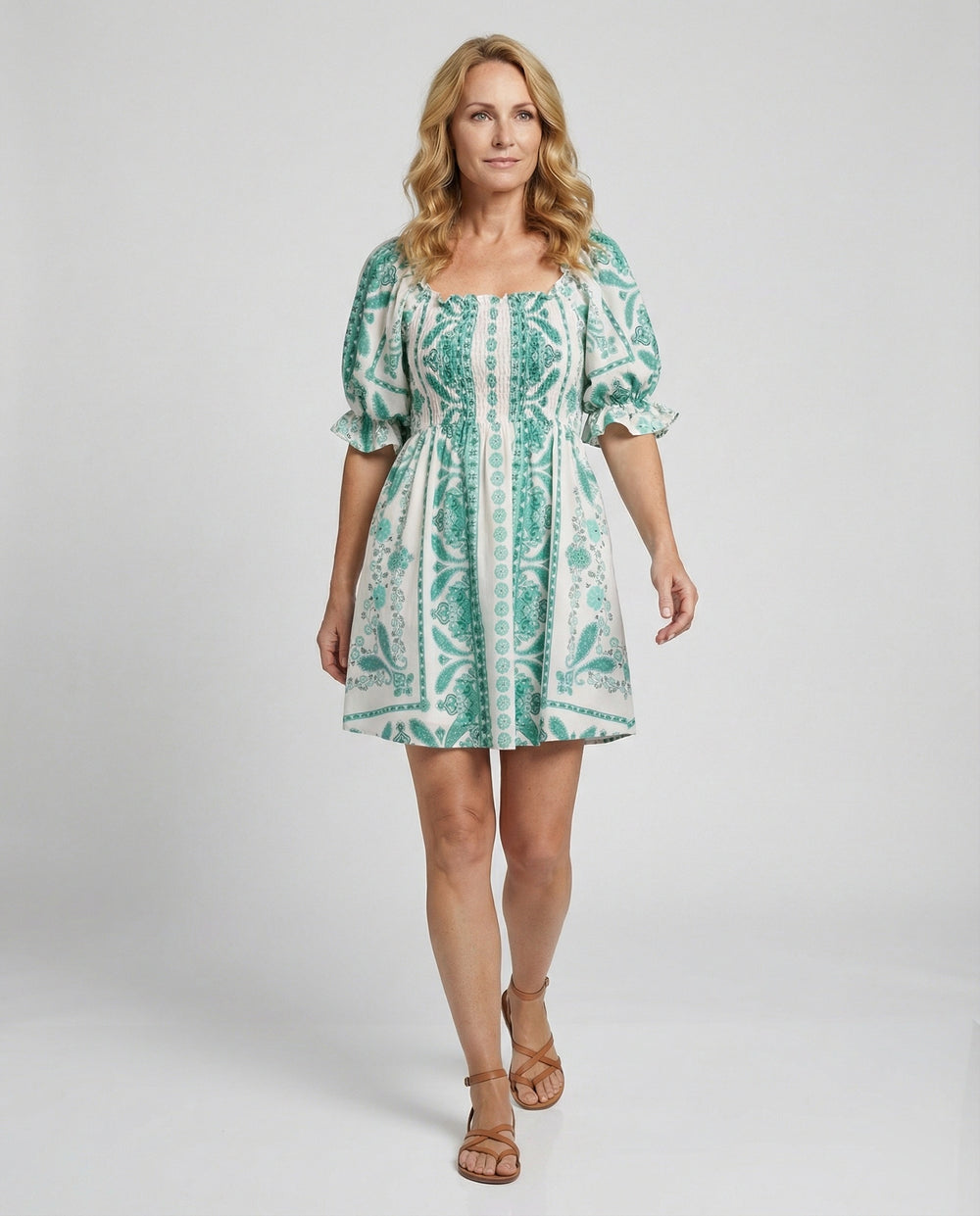 Boho Freizeitkleid Damen Smockkleid