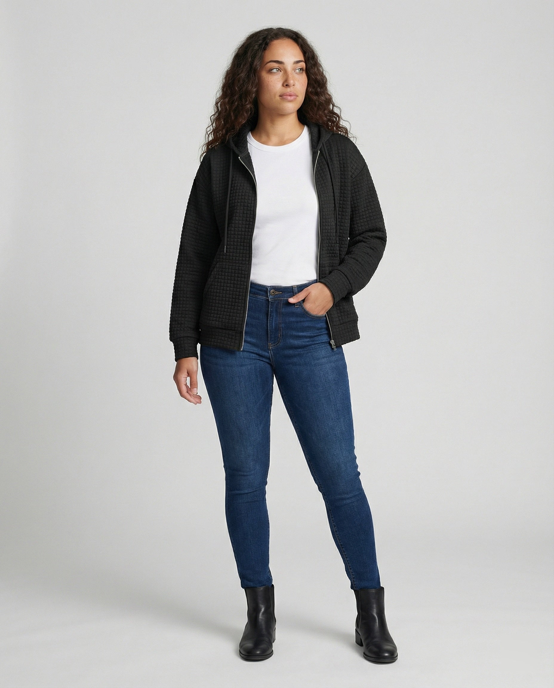 R&B | Damen Zip-Up Freizeit Hoodie