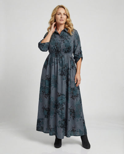 Freizeitkleid Damen Hemdblusenkleid A-Linie