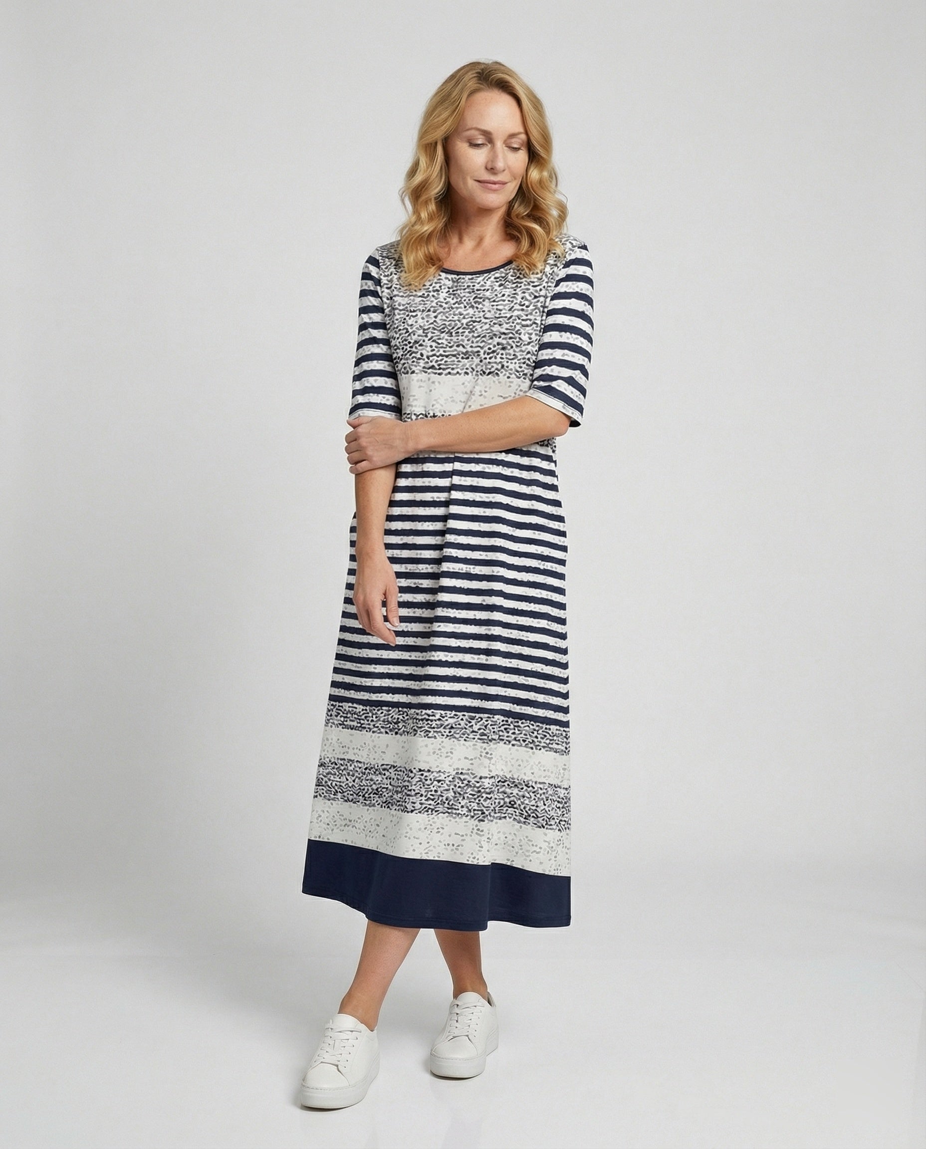 Damen Maxikleid mit Taschen luftig