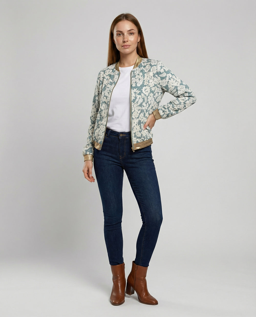 Damen Bomberjacke mit Blumenmuster | R&B
