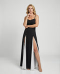 Damen Maxikleid mit elegantem Schlitz