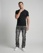 Herren Slim Fit Jeans mit Cargotaschen