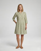 Damen Blumenkleid Mini A-Linie