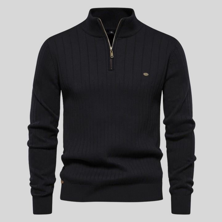 R&B | Strickpullover mit Half-zip Wollmischung Warm, Klassisch
