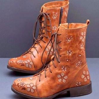 R&B | Retro-Stiefel mit Ethnischer Stickerei