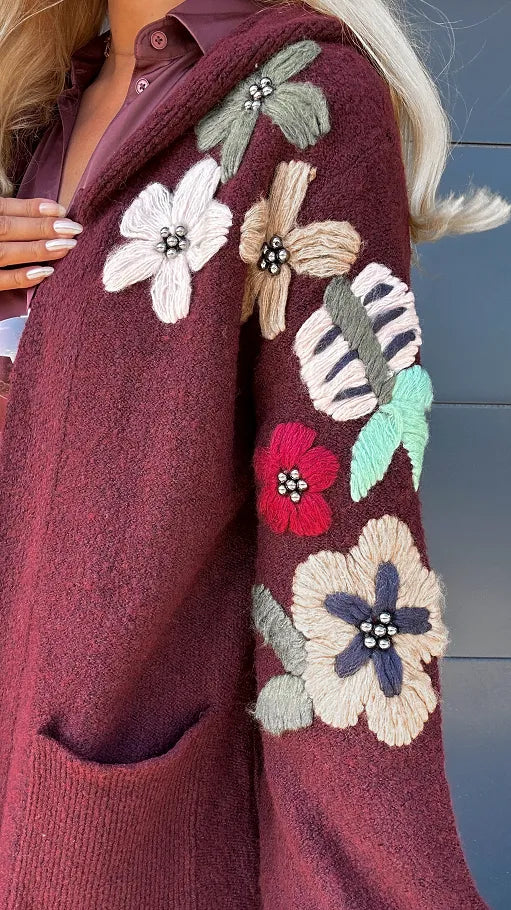 R&B | Modische Strickjacke mit Kapuze – bequem & warm