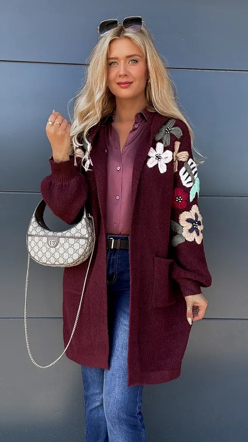 R&B | Modische Strickjacke mit Kapuze – bequem & warm