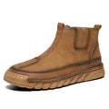 R&B | Damen Casual Handgenähte Rutschfeste Warme Seitenreißverschluss Slipper Stiefel