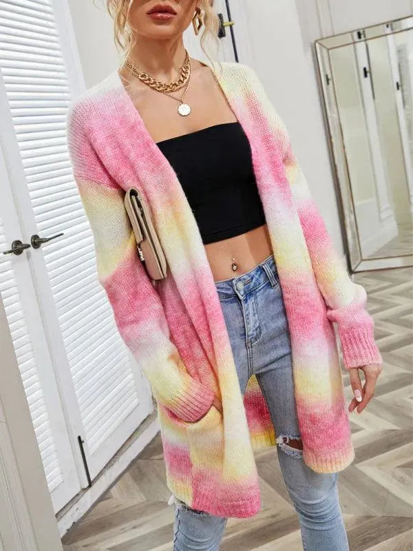R&B | Tie Dye Damen Strickjacke Pullover