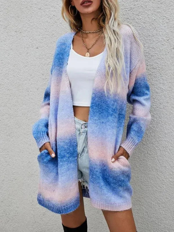 R&B | Tie Dye Damen Strickjacke Pullover