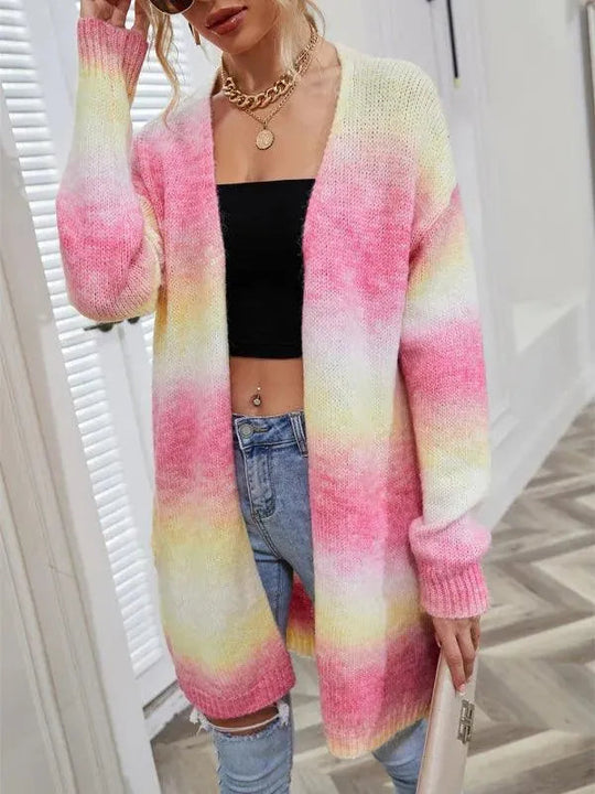 R&B | Tie Dye Damen Strickjacke Pullover