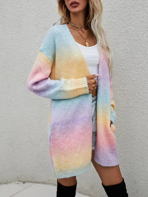 R&B | Tie Dye Damen Strickjacke Pullover