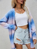 R&B | Tie Dye Damen Strickjacke Pullover