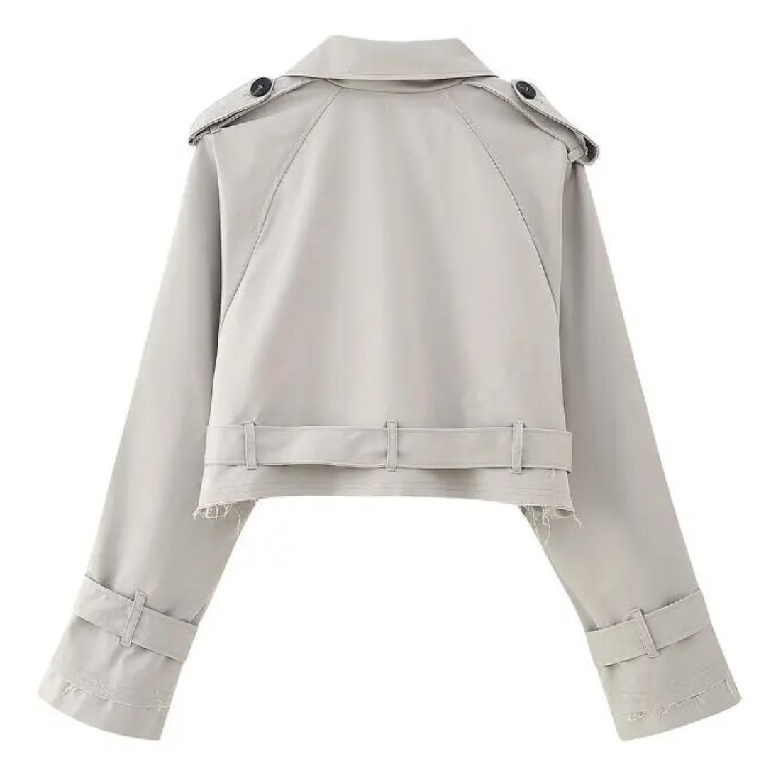 R&B | Cropped Trenchcoat - Stilvoll & Vintage