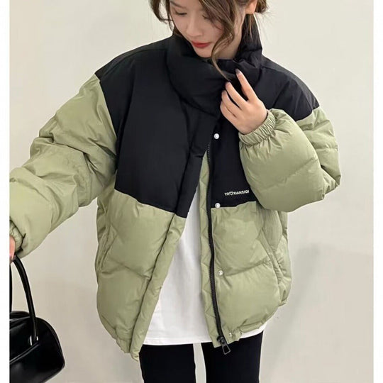 R&B | Pufferjacke - Übergröße - Steppdesign - Hoher Kragen - Reißverschlussverschluss