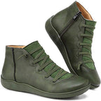 Damen Stiefeletten Modische Synthetikleder Schwarz Elegant Bequem R&B