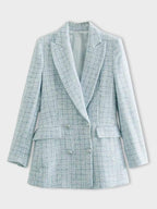 R&B | Hellblauer Damen Blazer mit Knöpfen