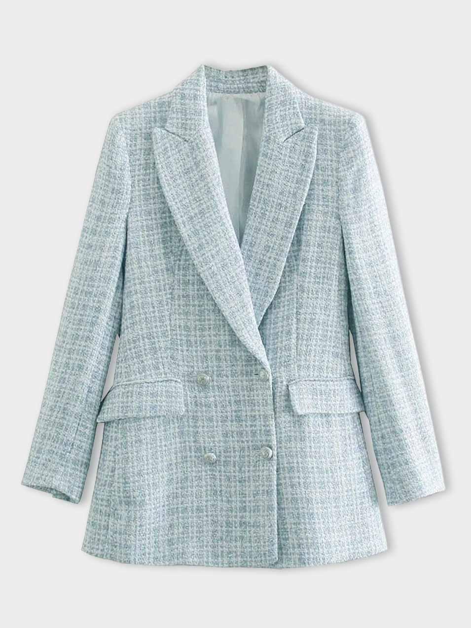 R&B | Hellblauer Damen Blazer mit Knöpfen