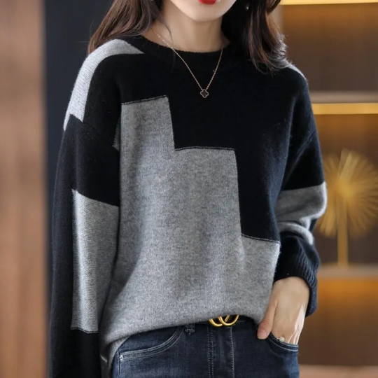 R&B | lockerer Pullover mit langen Ärmeln Schön warm