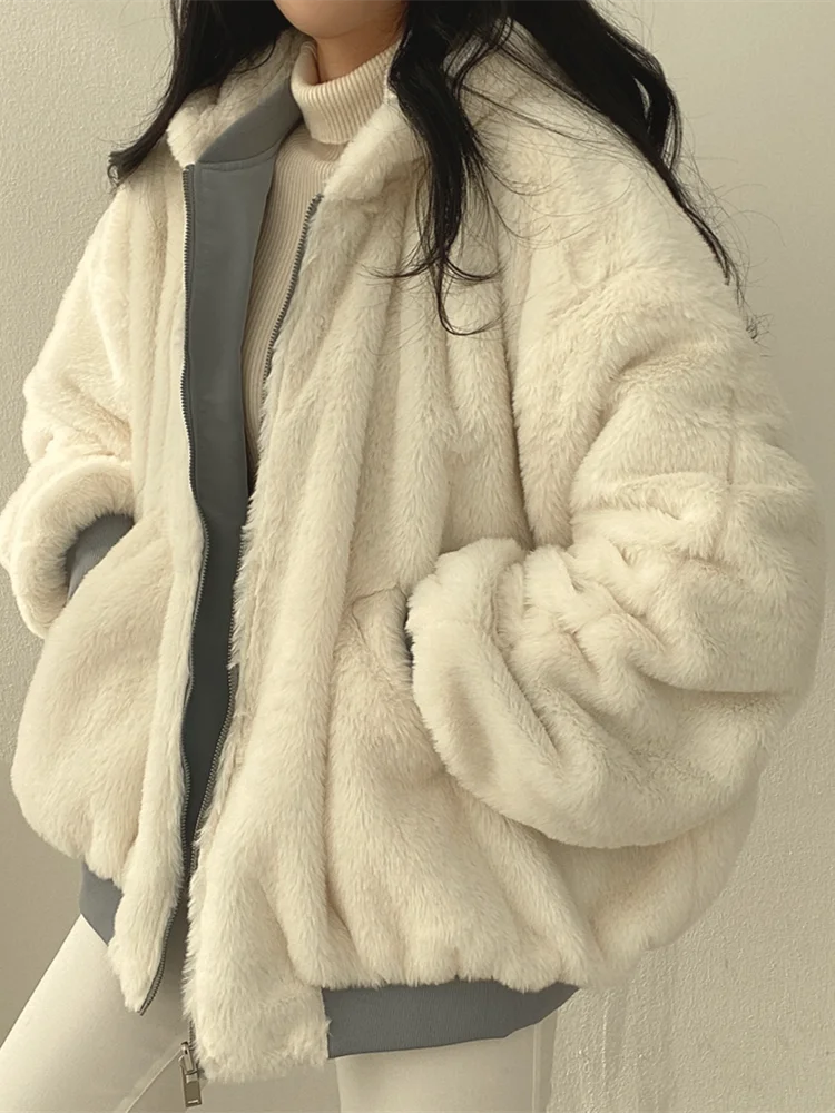 R&B | Damen Pufferjacke mit Teddyfell