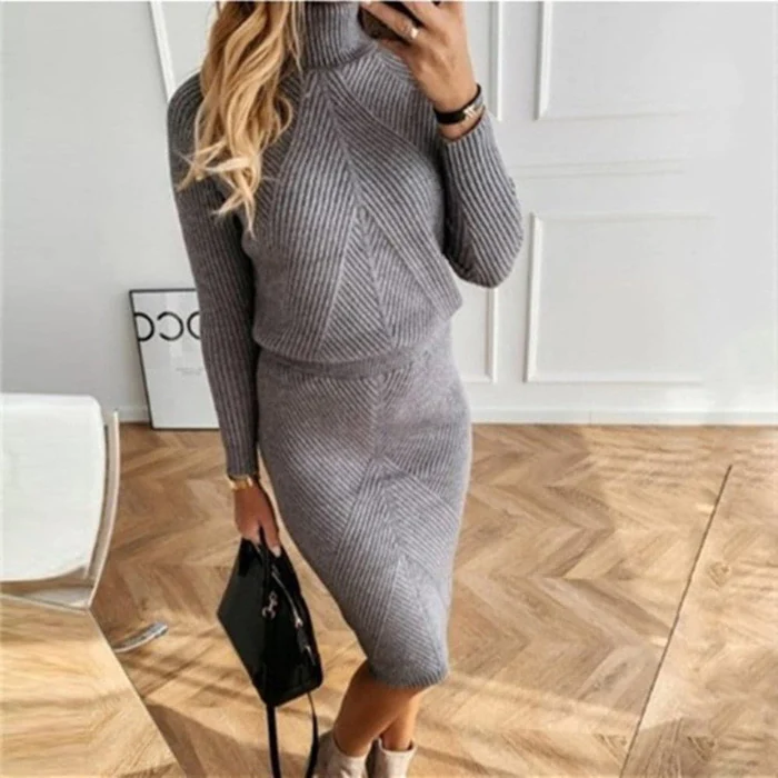 R&BMode | Gemütliches Pullover-Strickkleid