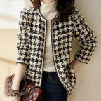 R&B | Gitter Karo Tweed Jacke Damen