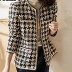R&B | Gitter Karo Tweed Jacke Damen