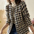 R&B | Gitter Karo Tweed Jacke Damen
