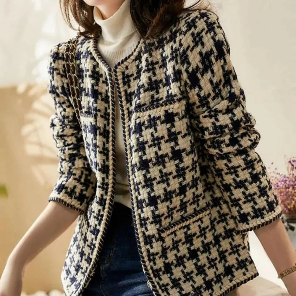R&B | Gitter Karo Tweed Jacke Damen