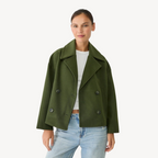 R&B | Kürzerer Woll-Peacoat für Frauen
