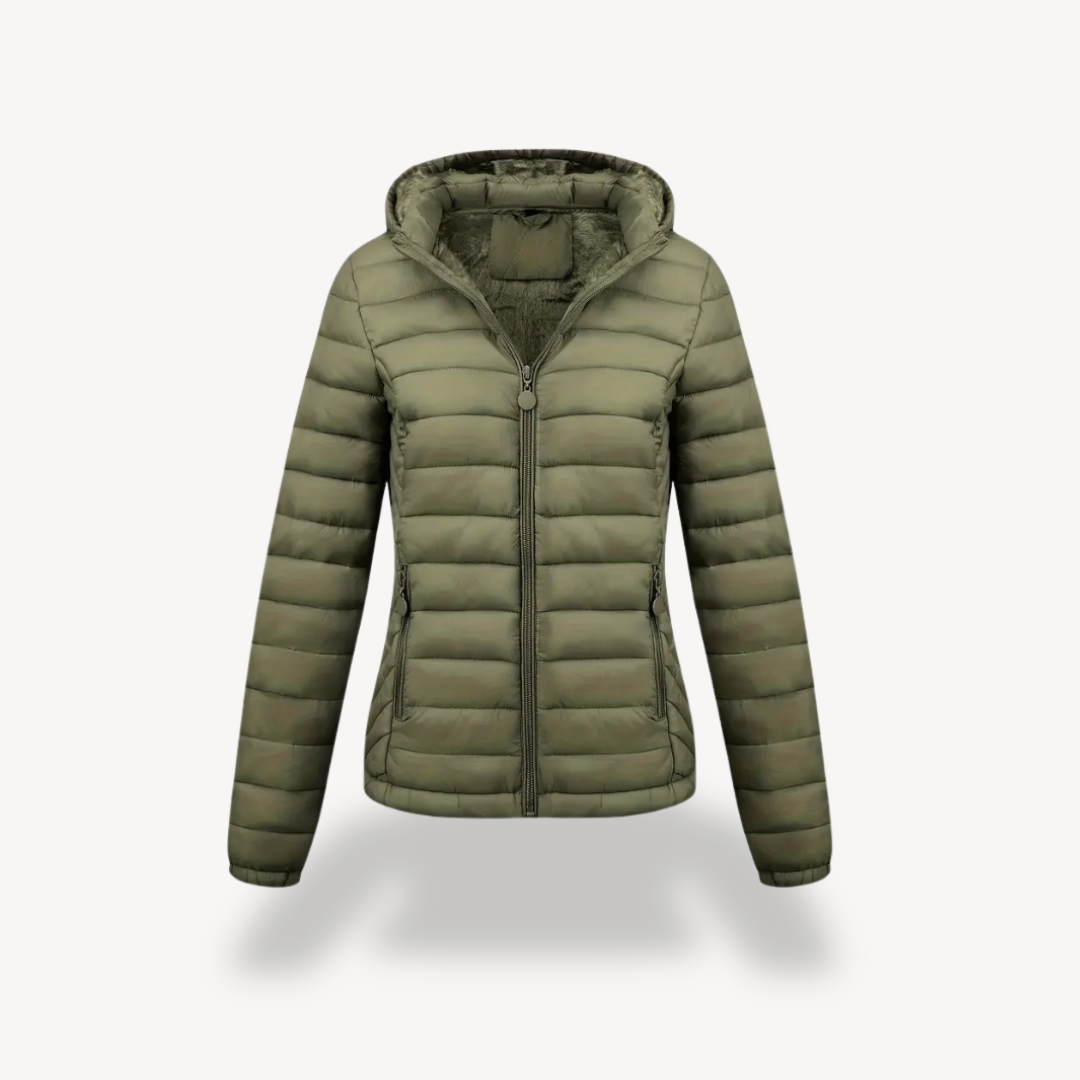 R&B | Damen Gesteppte Pufferjacke mit Kapuze