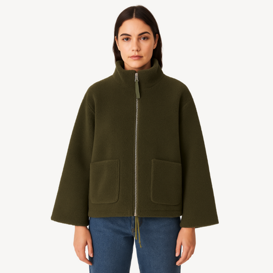R&B | Damen Bequeme Zip-Up Fleecejacke