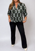 R&B | Elegante Bluse mit Grafischem Muster Leicht und Stilvoll Perfekt für Den Alltag