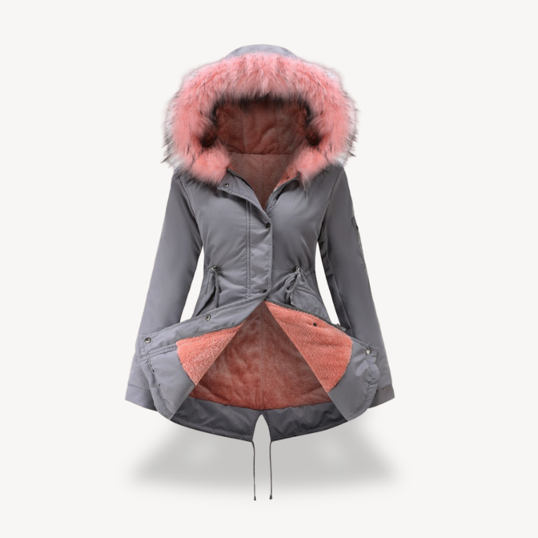 R&B | Damen Kunstfell Kapuzenparka Jacke