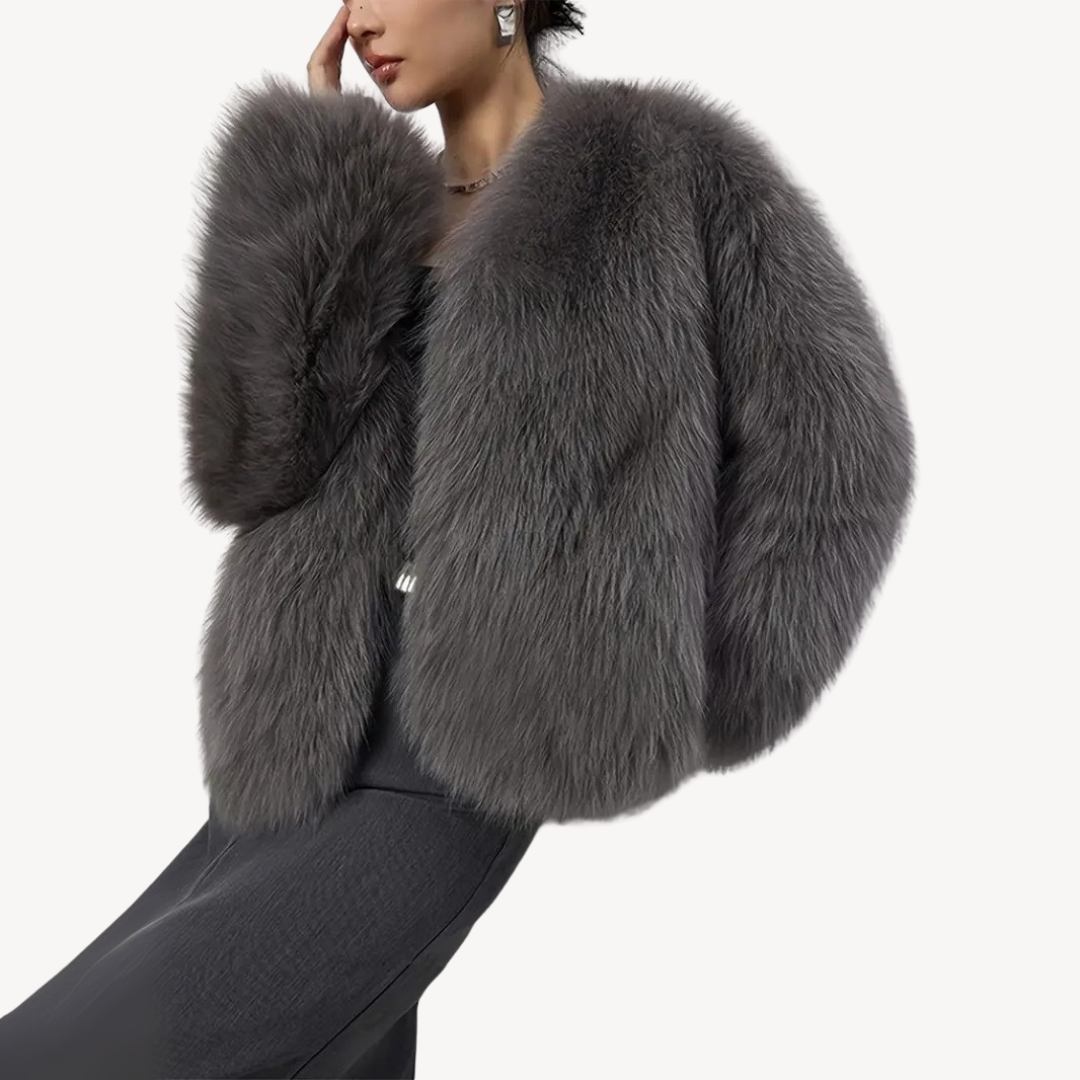 R&B | Damen Winterjacke Kunstpelz Mantel