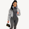 R&B | Damen Cropped Puffer Zip Jacke