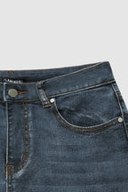 R&B | Mittel Taille Flamingo Bestickte Jeans