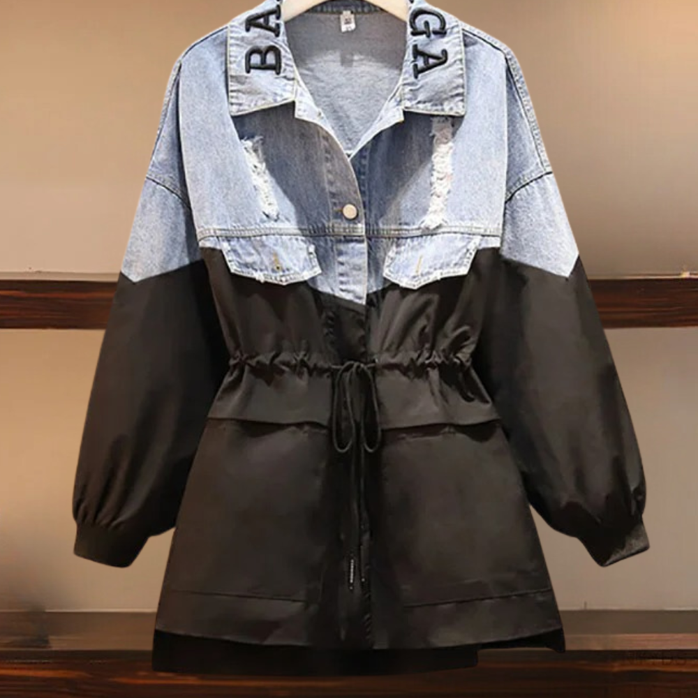 R&B | Moderne Denimjacke mit Kordel für Damen Perfekt für den Herbst