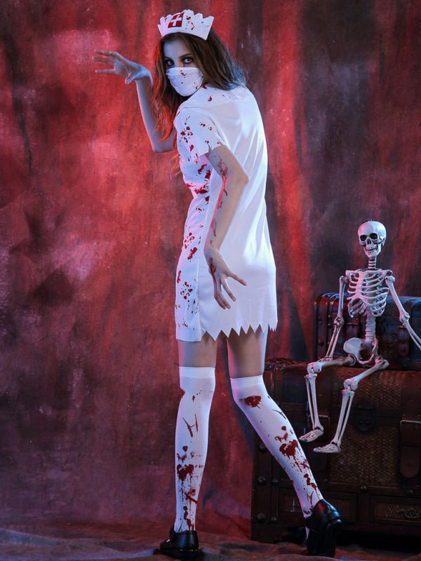 R&B| Halloween Kostüm Halloween Horror Bloody Nurse Kostüm