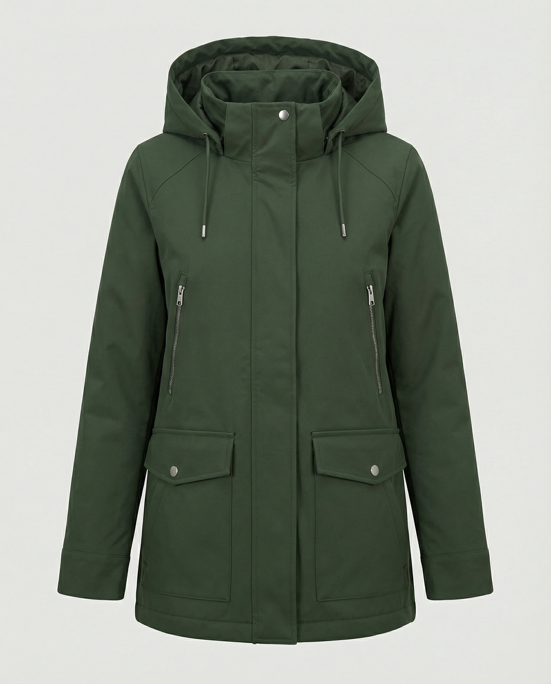 Übergangsjacke Damen sportlich mit Kapuze und Taschen